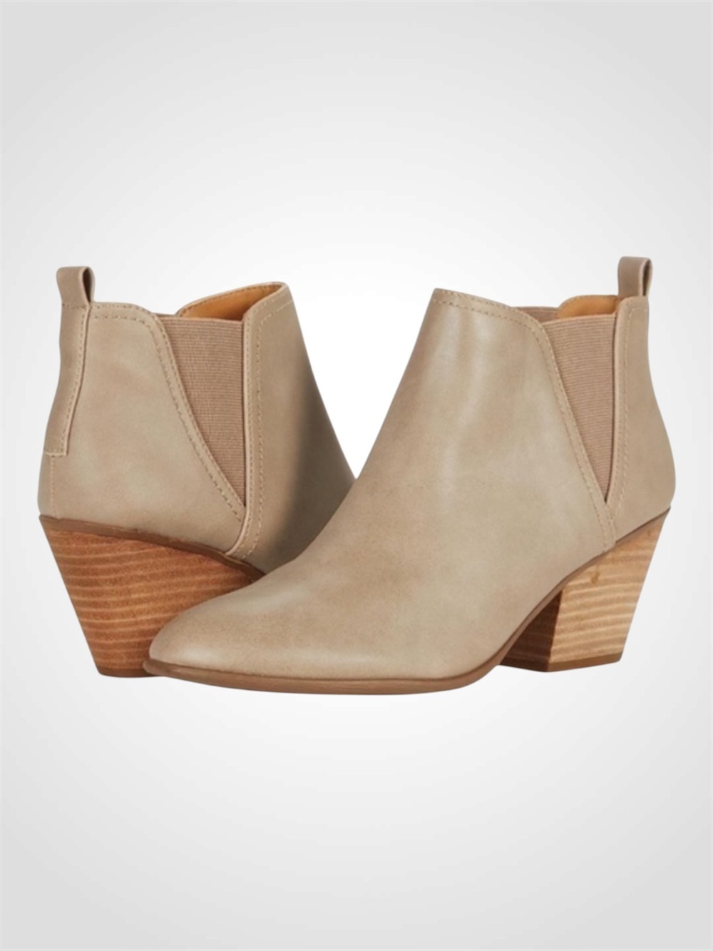 Dolce Vita Yelka Taupe Booties Stacked Heels NEW Without Box Size 10